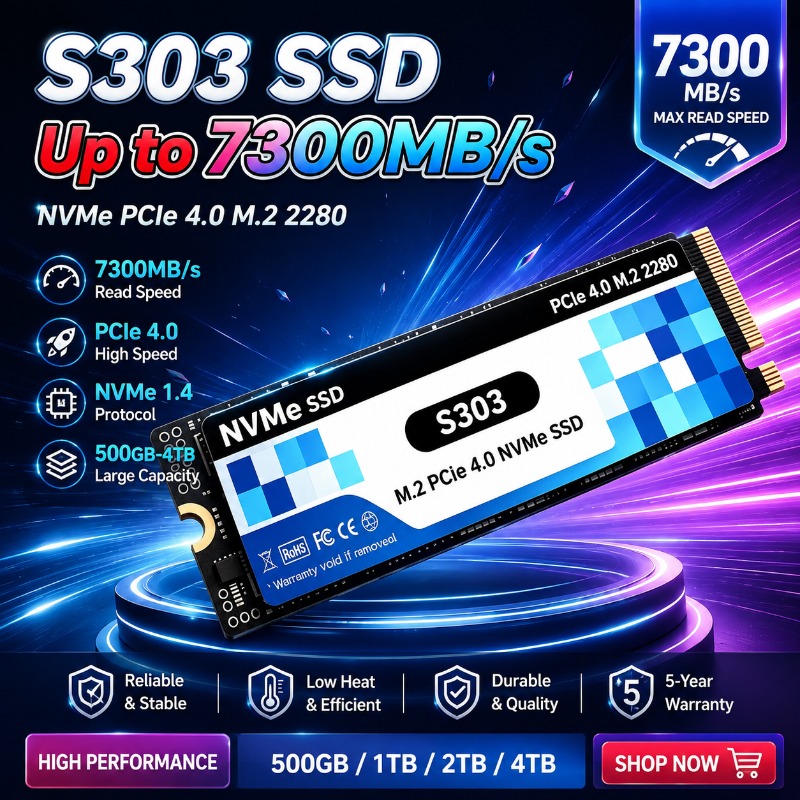 S303 M.2 NVMe Internal 500GB/1 - M.2 Nvme 4Tb Pcie 4.0 Ssd recension och pris