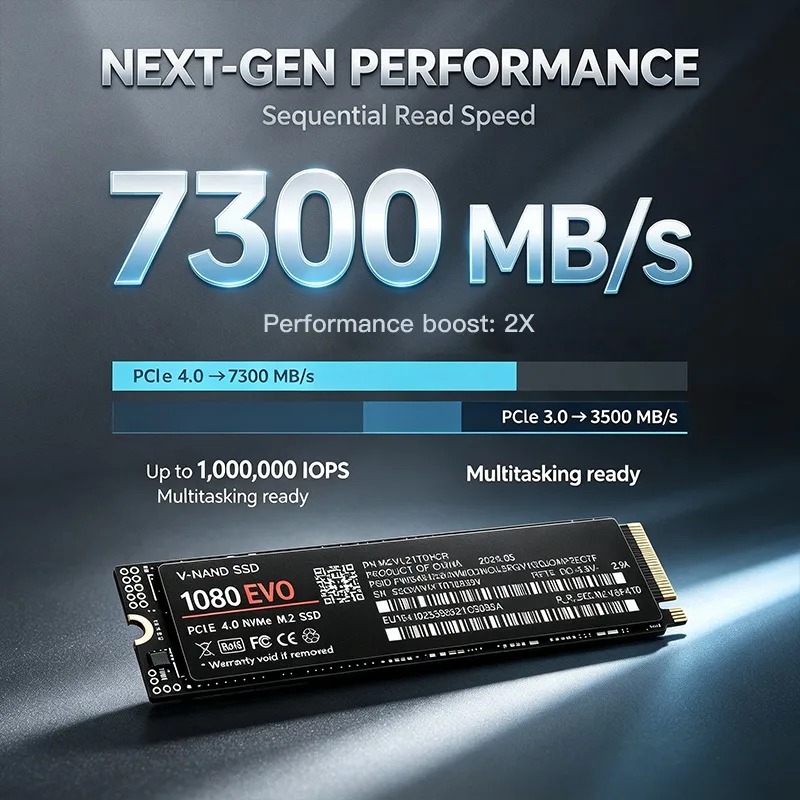 1080 EVO M.2 NVMe PCIe 4.0 Int - M.2 Nvme 4Tb Pcie 4.0 Ssd recension och pris