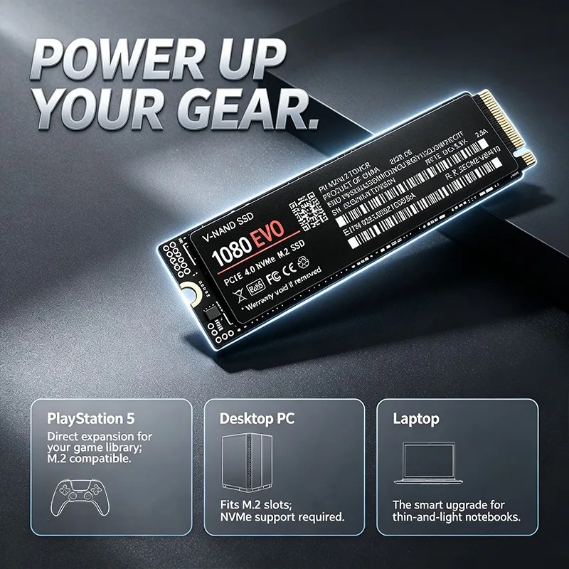 1080 EVO M.2 NVMe PCIe 4.0 Int - M.2 Nvme 4Tb Pcie 4.0 Ssd recension och pris